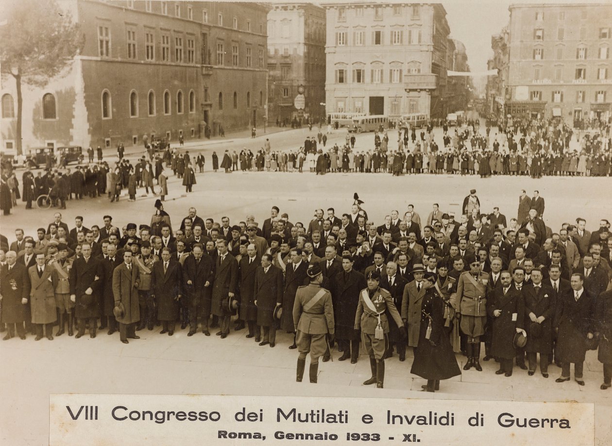 "VIII Congresso de Maimed e Inválidos de Guerra - Roma, Janeiro 1933 - 11" (foto a p/b) de Umberto Palleschi