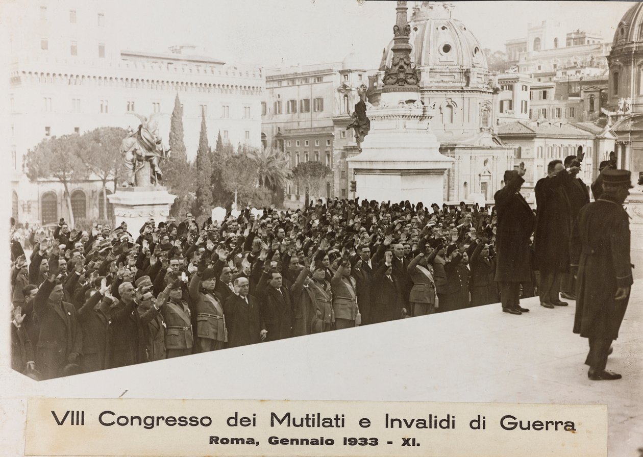 "VIII Congresso de Maimed e Inválidos de Guerra - Roma, Janeiro 1933 - 11" (foto a p/b) de Umberto Palleschi