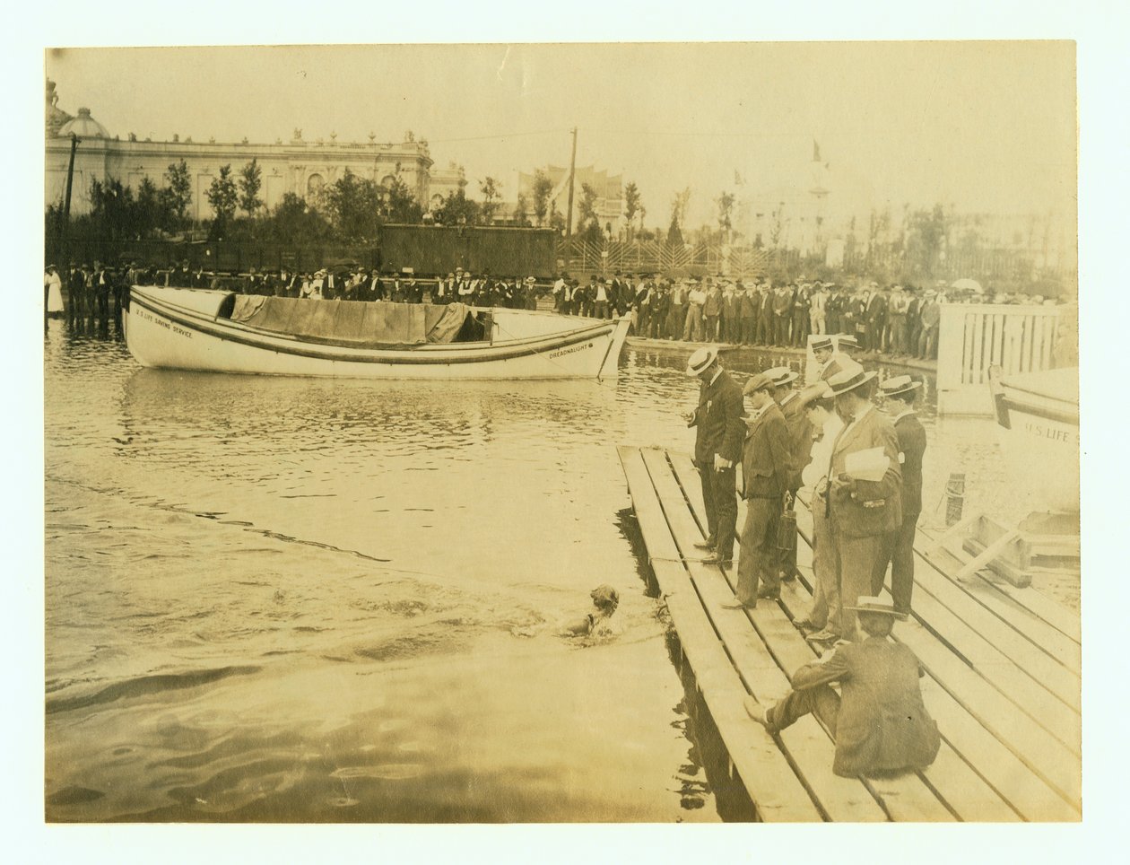 1904 Olimpíadas - Daniels do New York Athletic Club vencendo o mergulho de 440 jardas de Unbekannt Unbekannt
