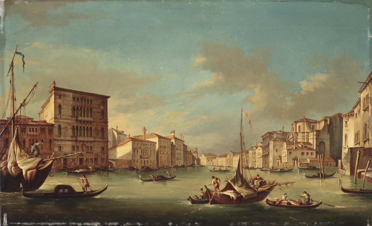 Vista do Grande Canal, com a Igreja de San Geremia de Unbekannt Unbekannt
