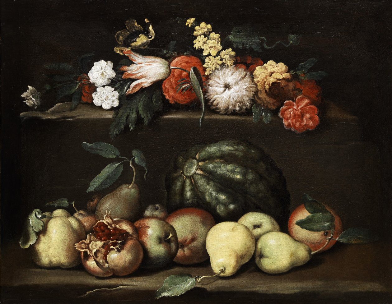Flor e fruta ainda vida de Unbekannt Unbekannt