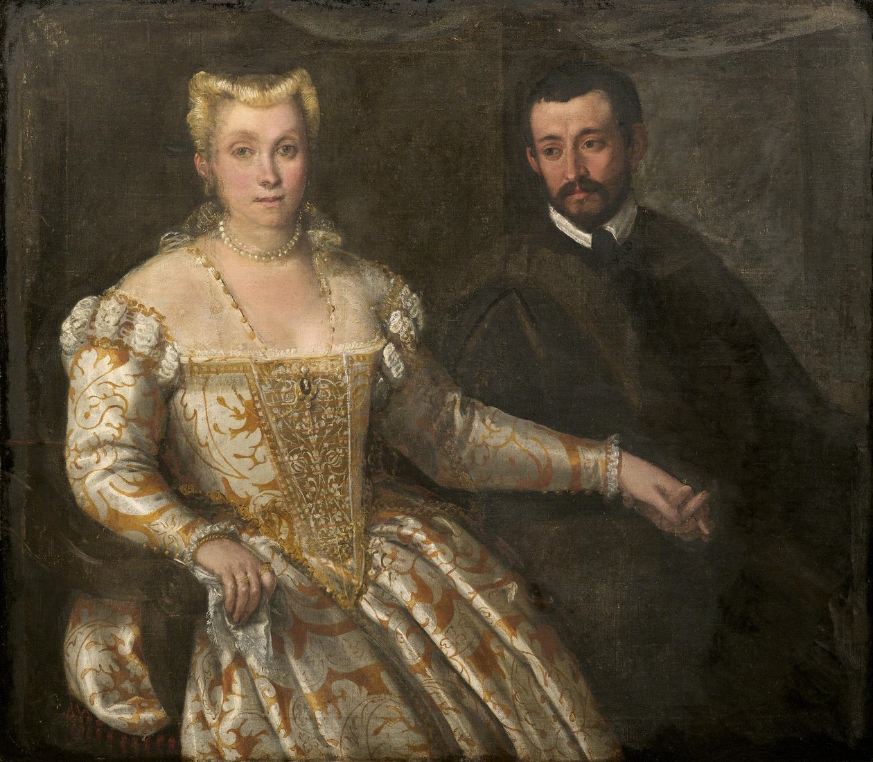 Retrato Duplo de uma Mulher e um Homem, Escola Veneziana, c. de Unbekannt Unbekannt