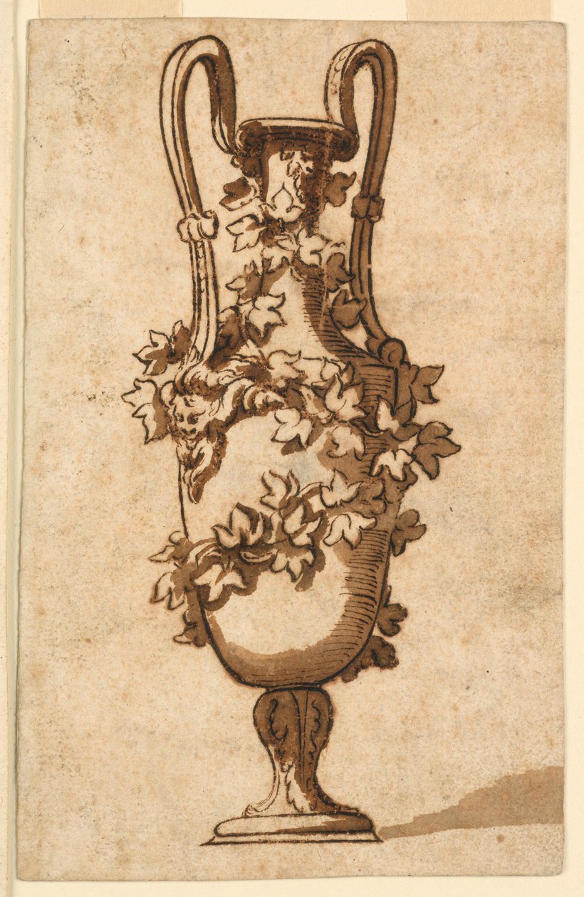 Desenho, Design para um vaso decorativo, 1750-1800 de Unbekannt Unbekannt