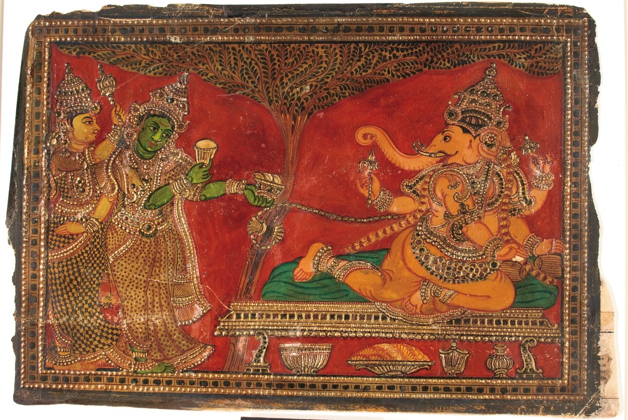 Ganesha e dois atendentes de Unbekannt Unbekannt