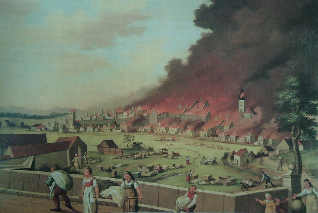 Grande incêndio de Tirschenreuth 1814 de Unbekannt Unbekannt