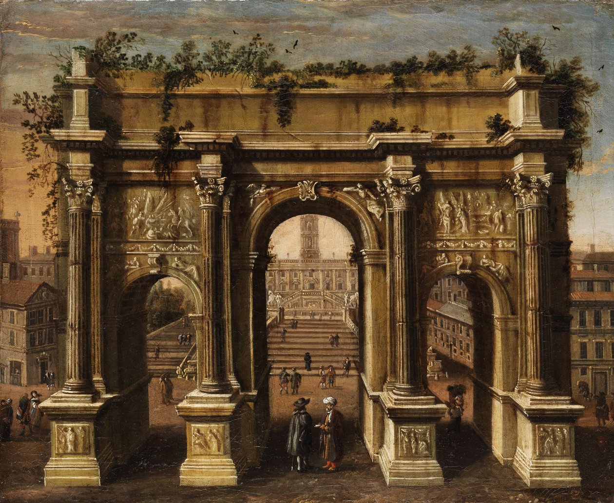 Vista ideal Septimius Severus Arch e Capitólio de Unbekannt Unbekannt