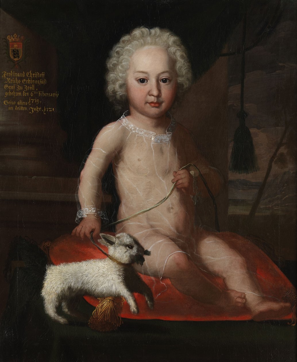 Retrato de uma criança Ferdinand Christoph von Waldburg-Zeil (* 1719) de Unbekannt Unbekannt