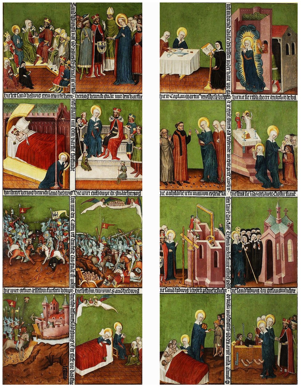 Lenda de Saint Hedwig, asas de tríptico de Unbekannt Unbekannt