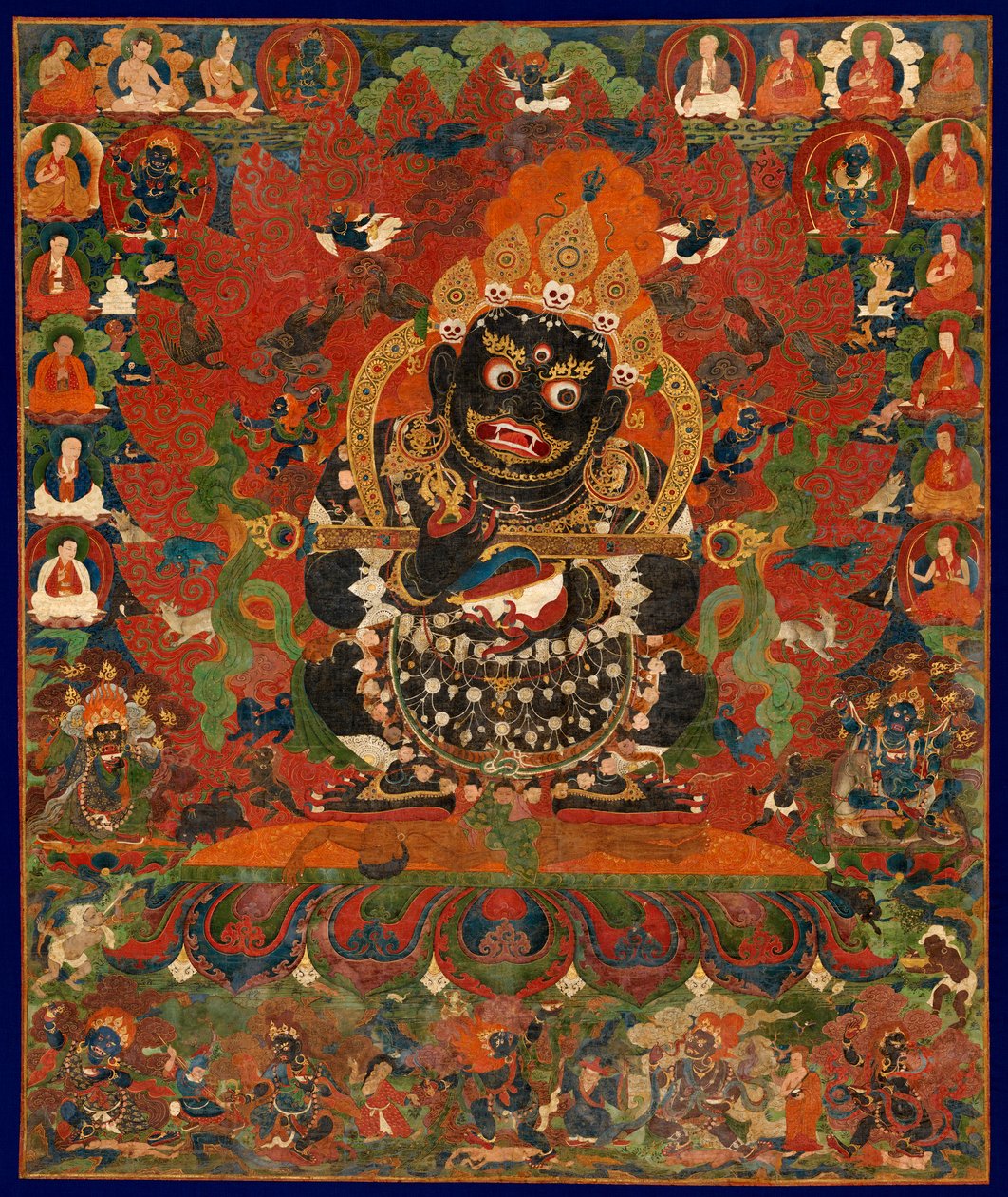 Mahakala, protetor da barraca, Tibete central. de Unbekannt Unbekannt