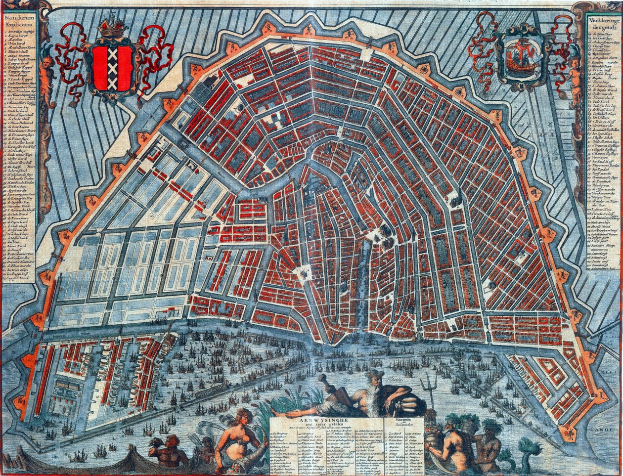 Mapa, de, amsterdão, em, 1692 de Unbekannt Unbekannt