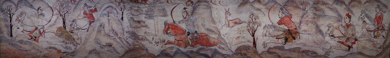 Mural de um túmulo da Dinastia Qi do Norte em Jiuyuangang, Xinzhou de Unbekannt Unbekannt