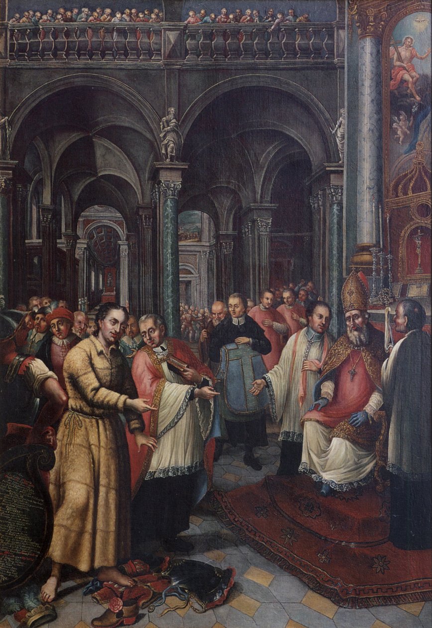 Norbert von Xanten recebe no Sábado Santo 1115 pelo arcebispo de Colônia diácono e ordenação sacerdotal de Unbekannt Unbekannt