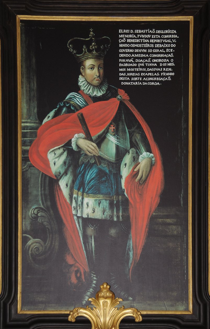 Pintura de Sebastião de Portugal no Mosteiro de Tibaes, Braga, Portugal de Unbekannt Unbekannt