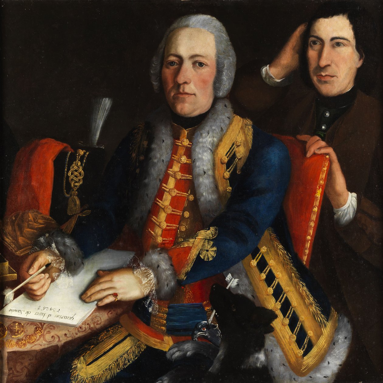 Retrato, de, um, hussar, oficial, escrita, um, billeting, lista de Unbekannt Unbekannt