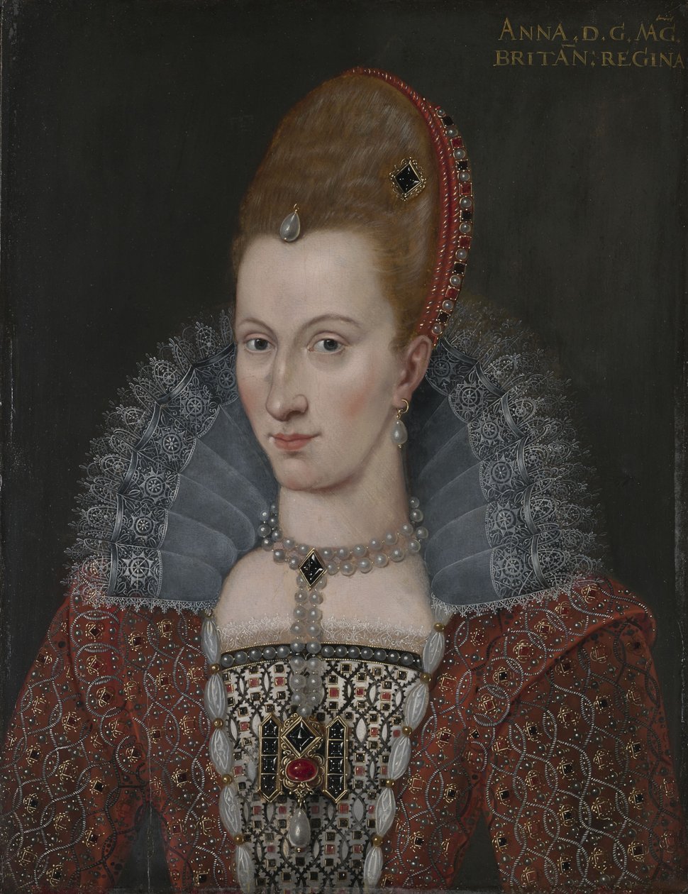 Retrato de Ana da Dinamarca (1574-1619) de Unbekannt Unbekannt