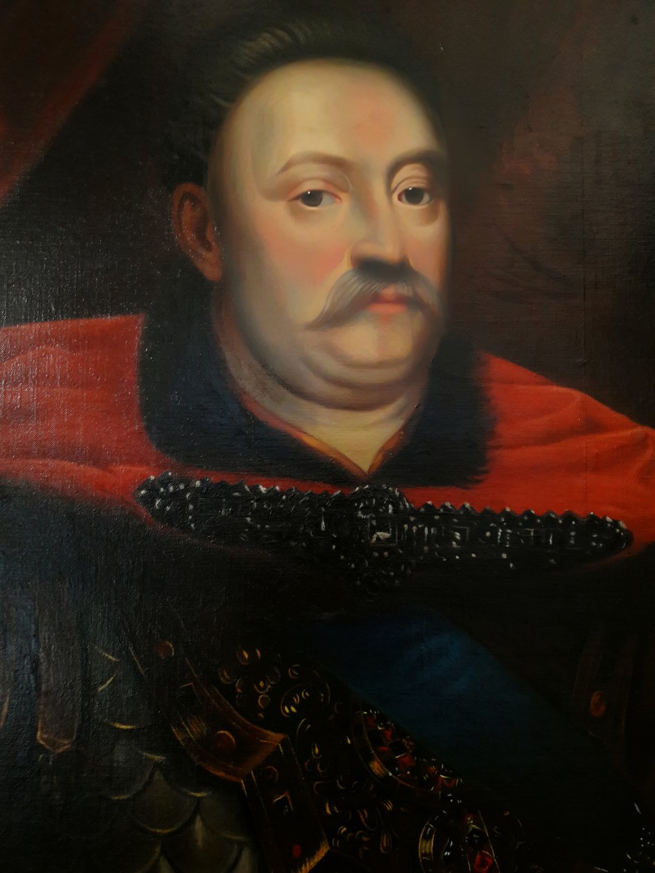 Retrato de John III Sobieski em armadura de escala de jóias (detalhe) de Unbekannt Unbekannt