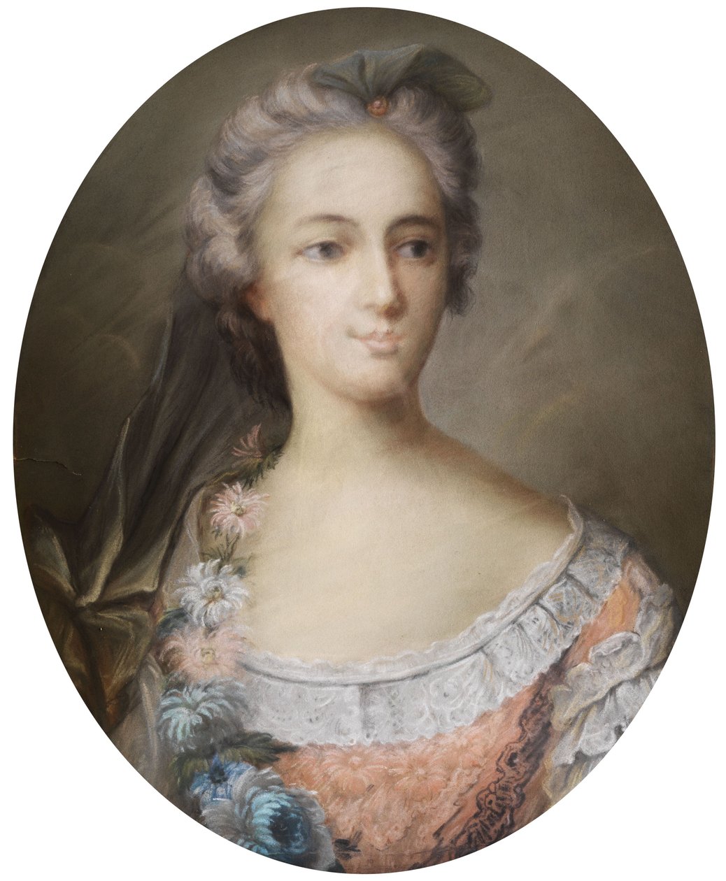 Retrato de uma senhora, no estilo do século XVIII. de Unbekannt Unbekannt