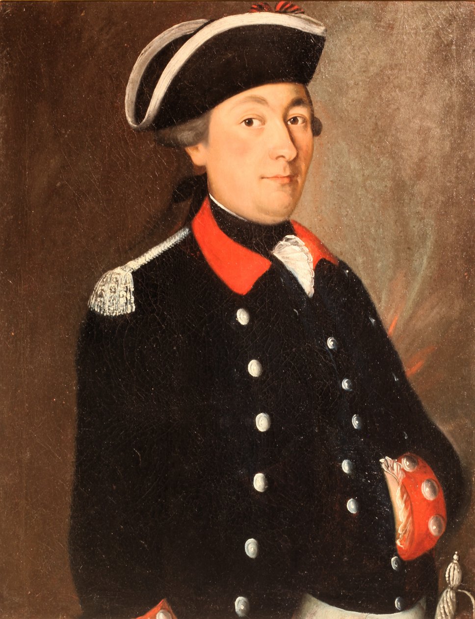 Retrato do capitão Bontems em seu uniforme da infantaria de Berna de Unbekannt Unbekannt