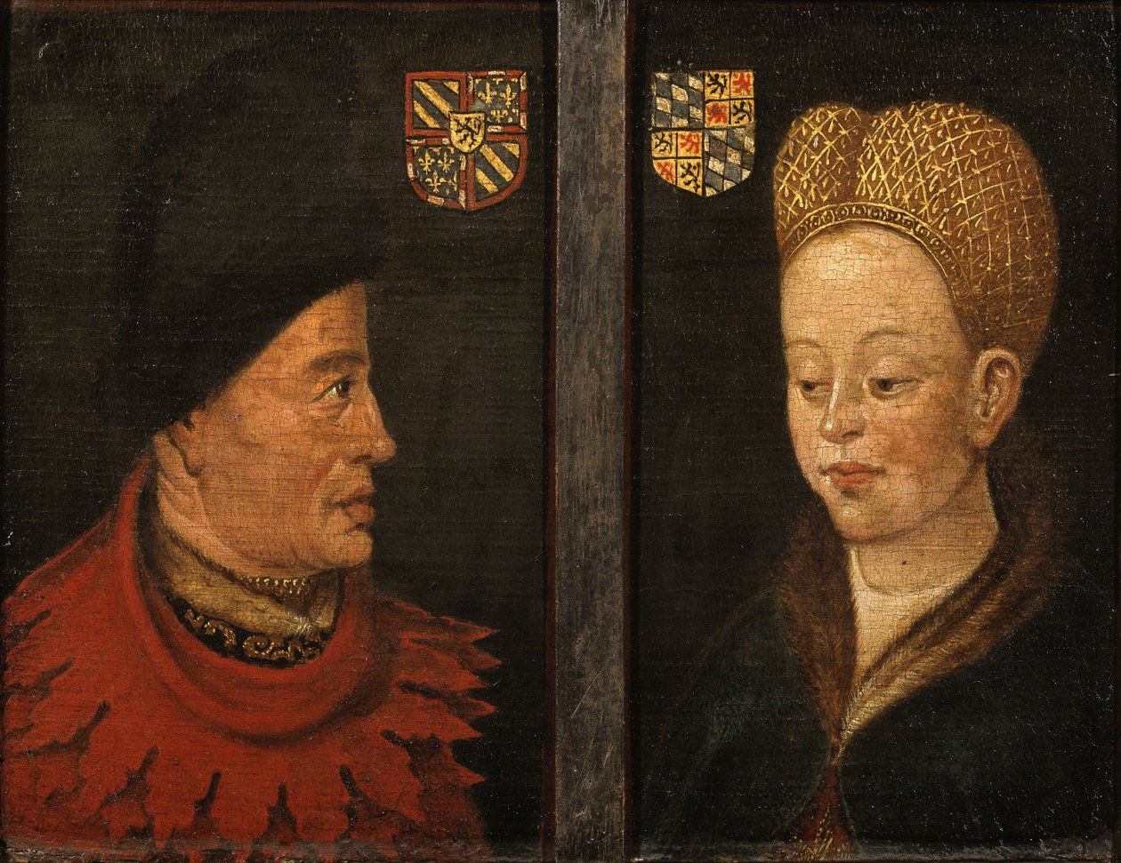 Retratos de John The Fearless e Margaret da Baviera de Unbekannt Unbekannt