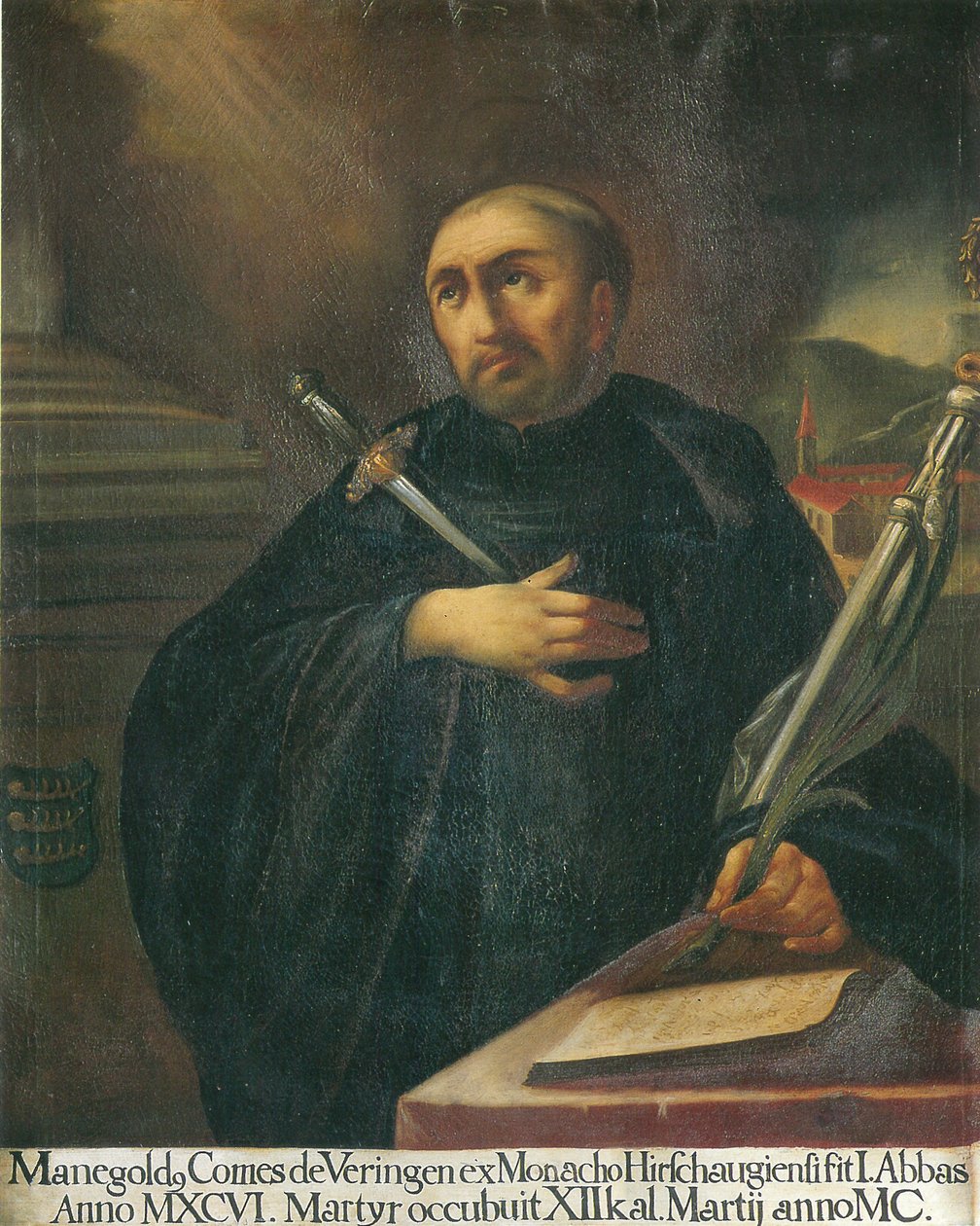 Retrato de uma série de 48 retratos abade na Marienkapelle da igreja mosteiro Isny de Unbekannt Unbekannt