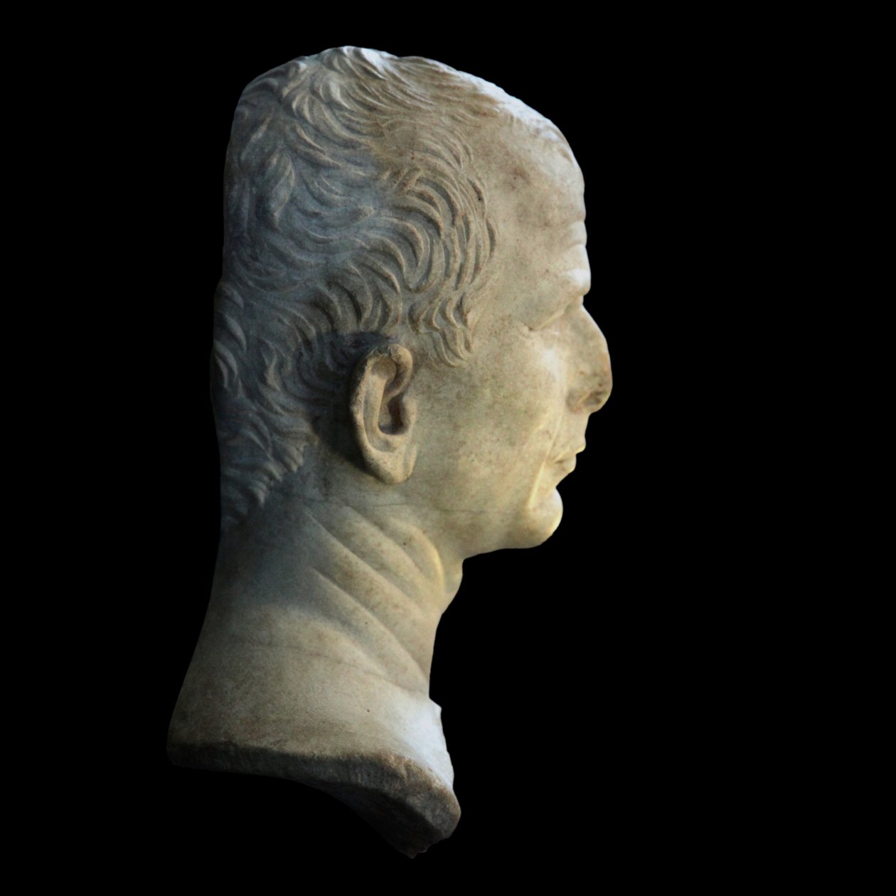 Presumível busto de César (RHO.2007.05.1939) fotografado em Genebra durante a exposição temporária César et le Rhône de Unbekannt Unbekannt