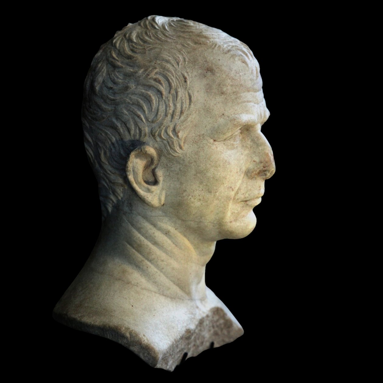 Presumível busto de César (RHO.2007.05.1939) fotografado em Genebra durante a exposição temporária César et le Rhône de Unbekannt Unbekannt