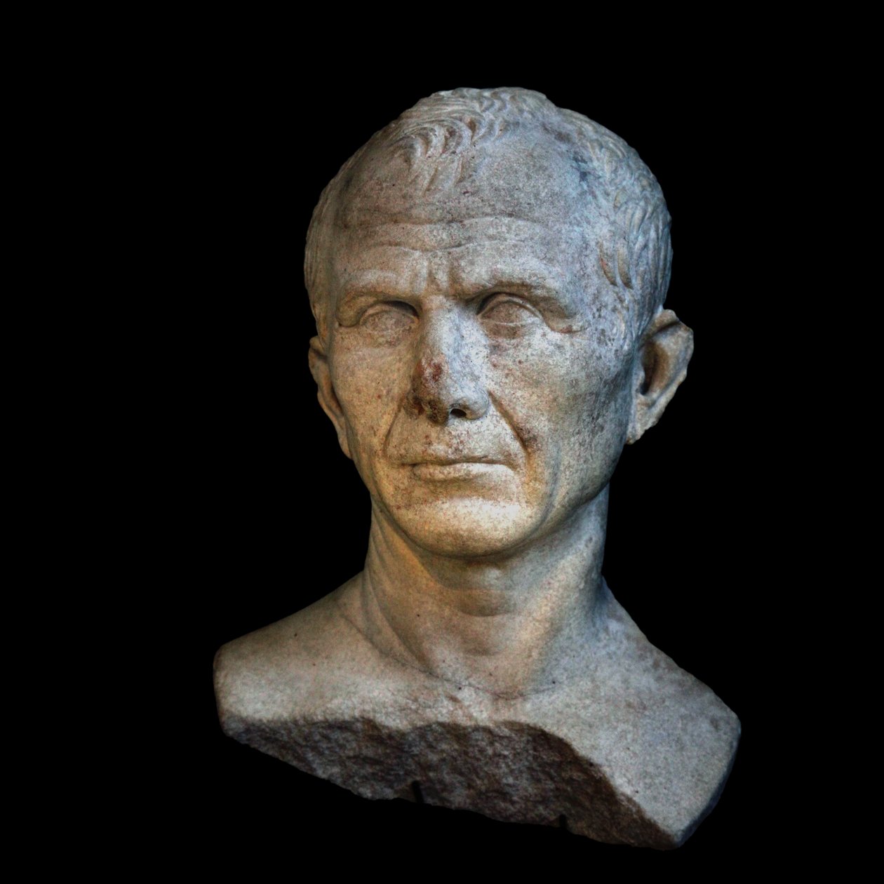 Presumível busto de César (RHO.2007.05.1939) fotografado em Genebra durante a exposição temporária César et le Rhône de Unbekannt Unbekannt
