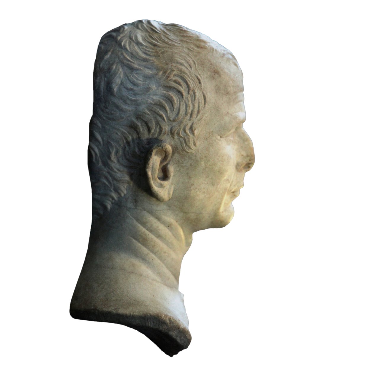 Presumível busto de César (RHO.2007.05.1939) fotografado em Genebra durante a exposição temporária César et le Rhône de Unbekannt Unbekannt