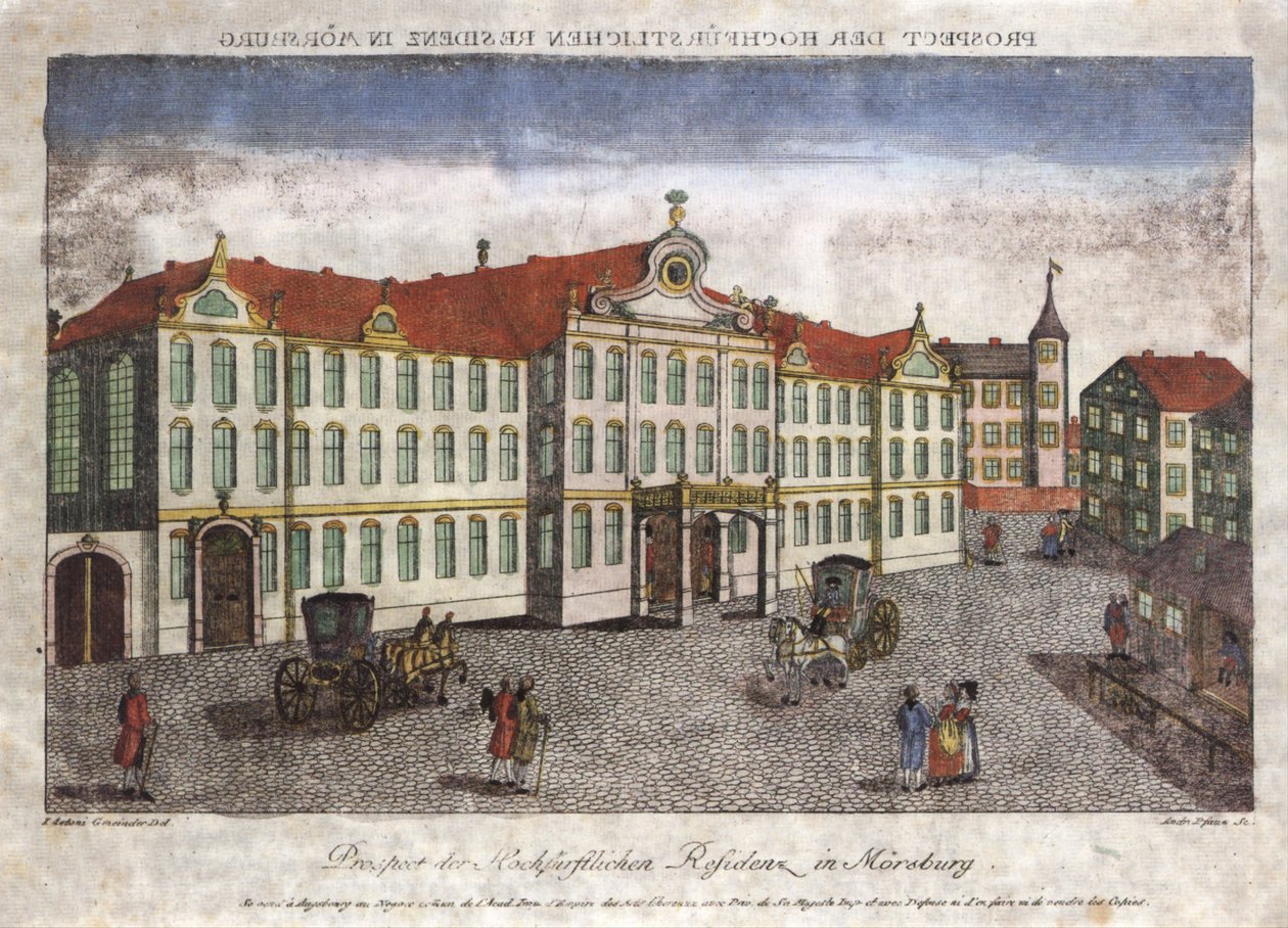 Perspectiva da residência do Alto Príncipe em Mörsburg. de Unbekannt Unbekannt