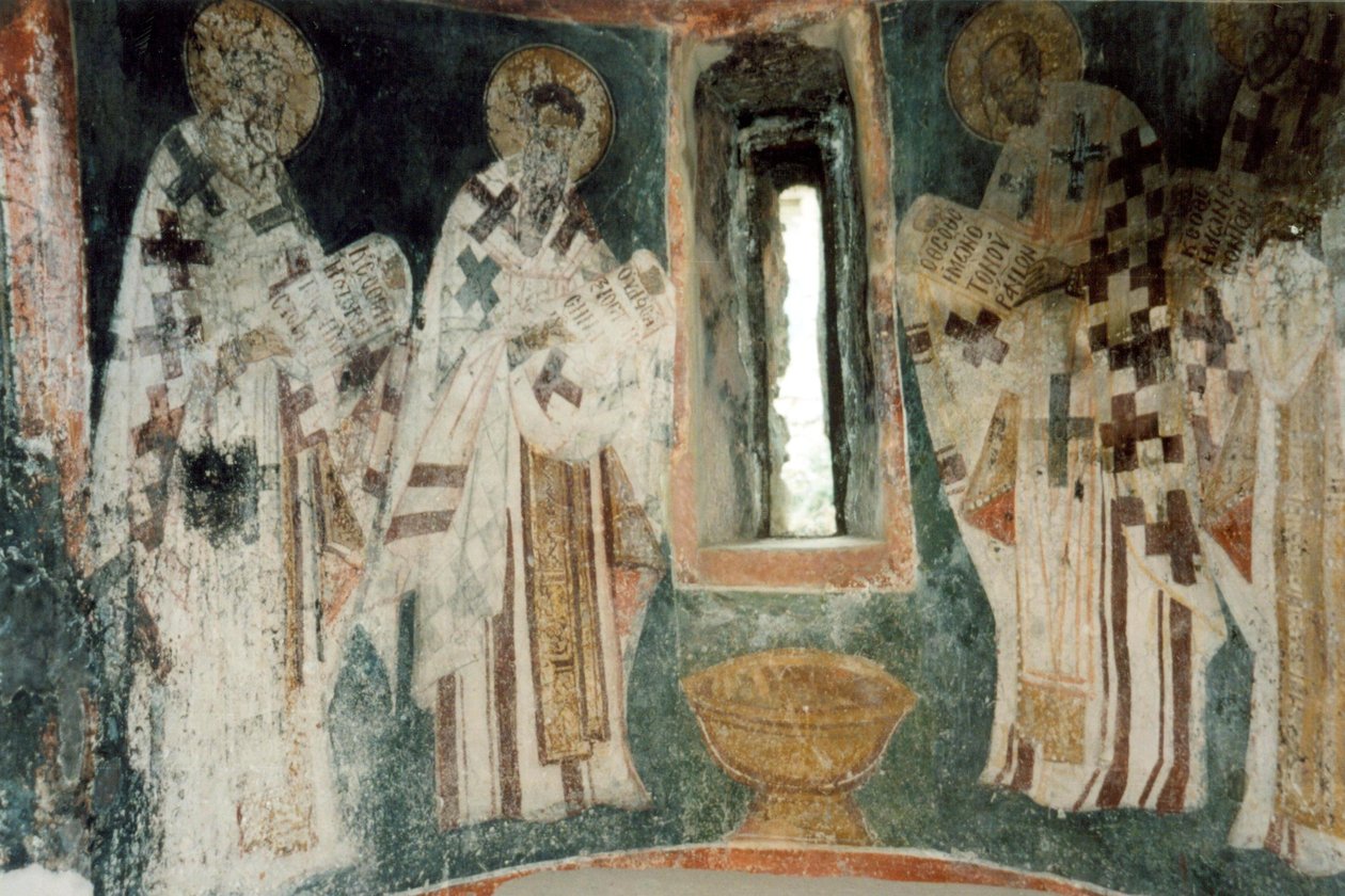 Fresco da igreja de São Nicolau Bolnichki de Unbekannt Unbekannt