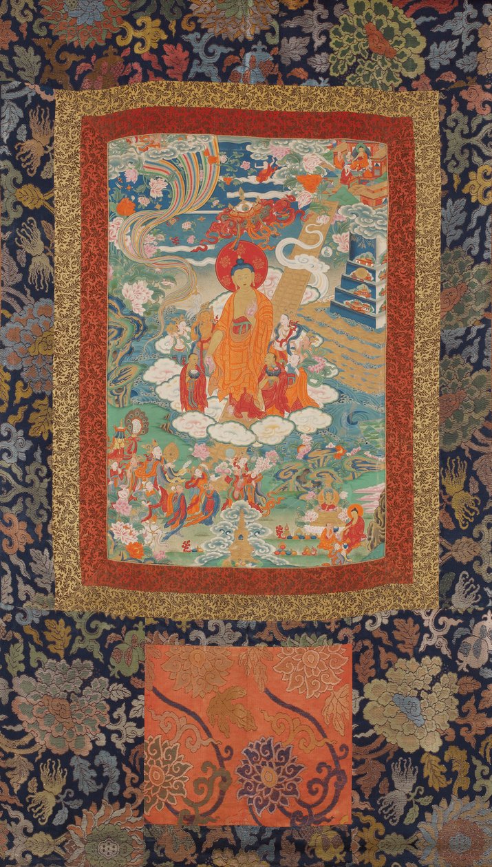 Shakyamuni descendo do céu dos 33 deuses de Unbekannt Unbekannt