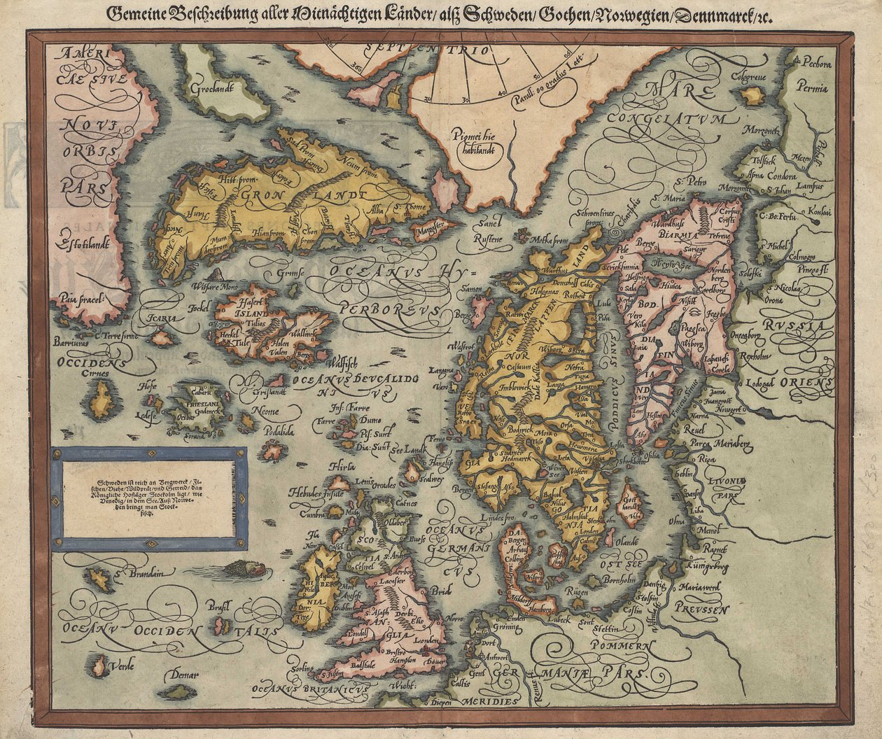 Um mapa da Islândia por volta de 1588 de Unbekannt Unbekannt