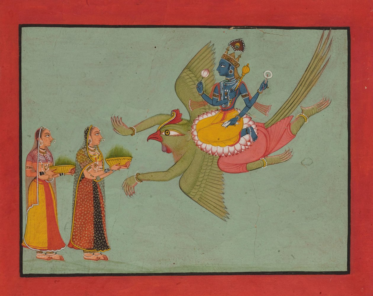 Vishnu em seu veículo Garuda de Unbekannt Unbekannt