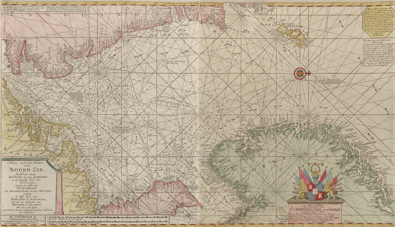 Mapa da coleção de mapas da Biblioteca Nacional. O mapa é publicado em () e mostra o Mar do Norte. de Unbekannt Unbekannt