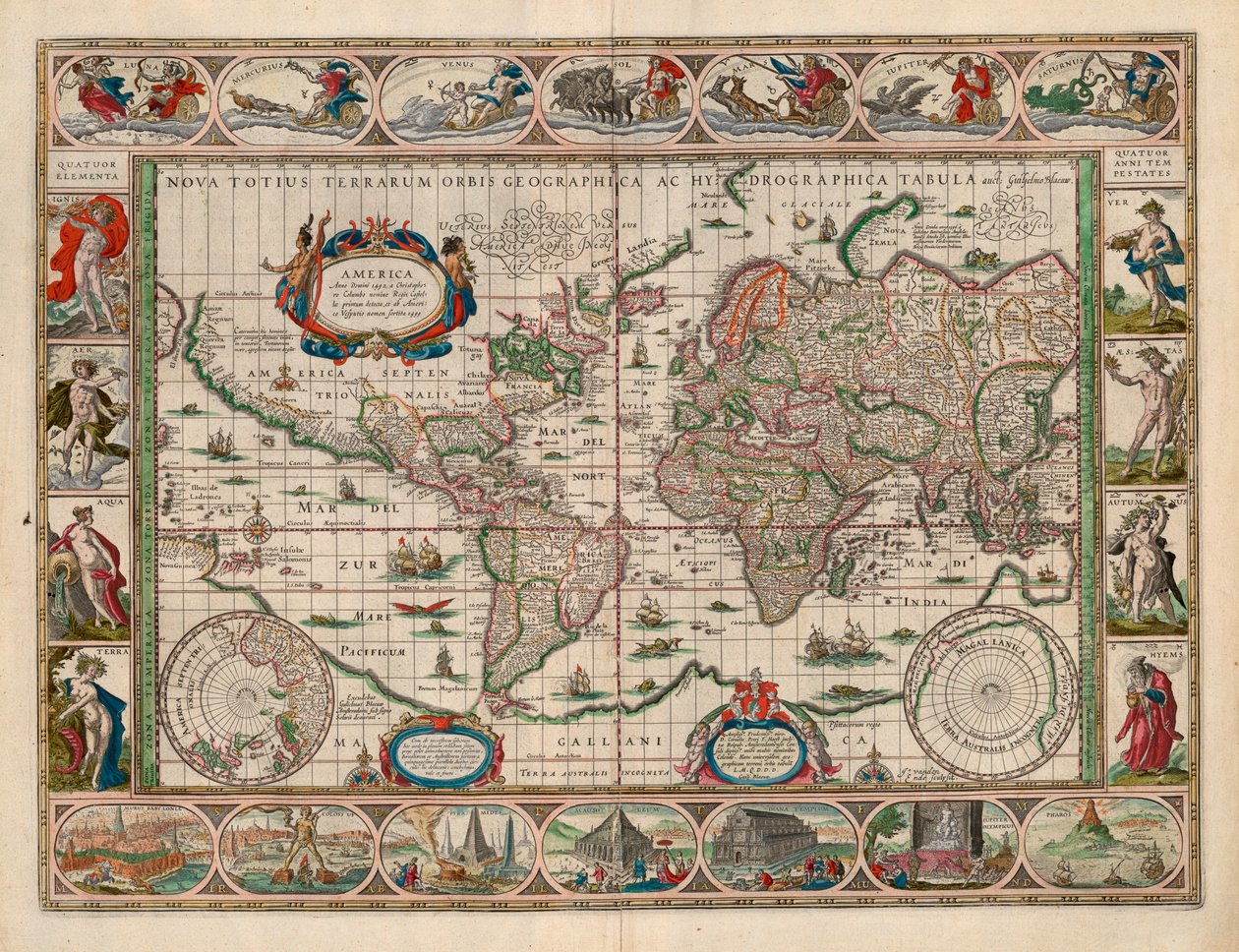 Mapa da coleção de mapas da Biblioteca Nacional. O mapa é publicado em (1635) e mostra o mapa do mundo de Unbekannt Unbekannt