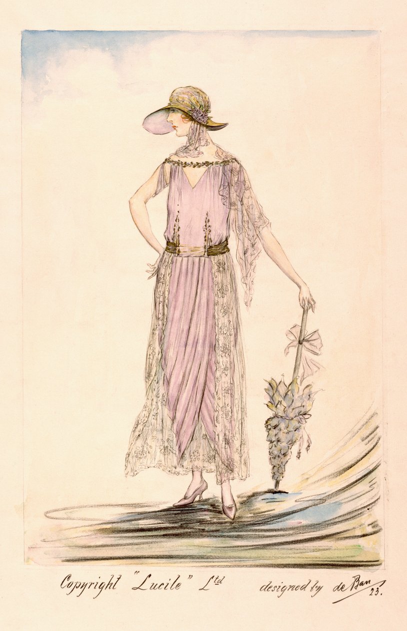 Um vestido de dia, 1923 de Unbekannt Unbekannt
