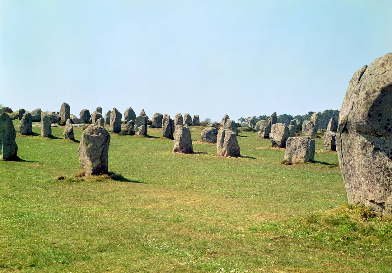Alinhamento das pedras permanentes, período megalítico, 4º-3º milênio aC (foto) de Unbekannt Unbekannt