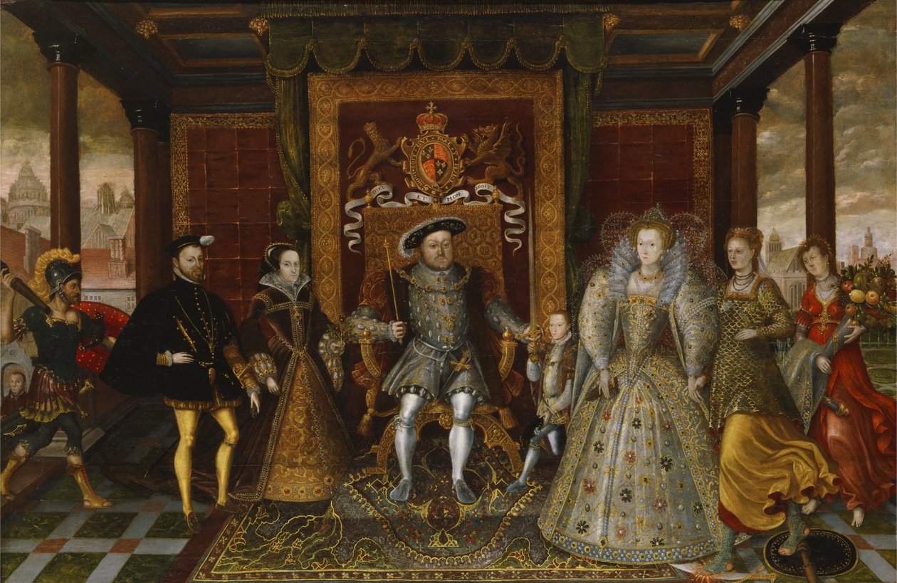 Uma Alegoria da Sucessão Tudor - A Família de Henrique VIII de Unbekannt Unbekannt