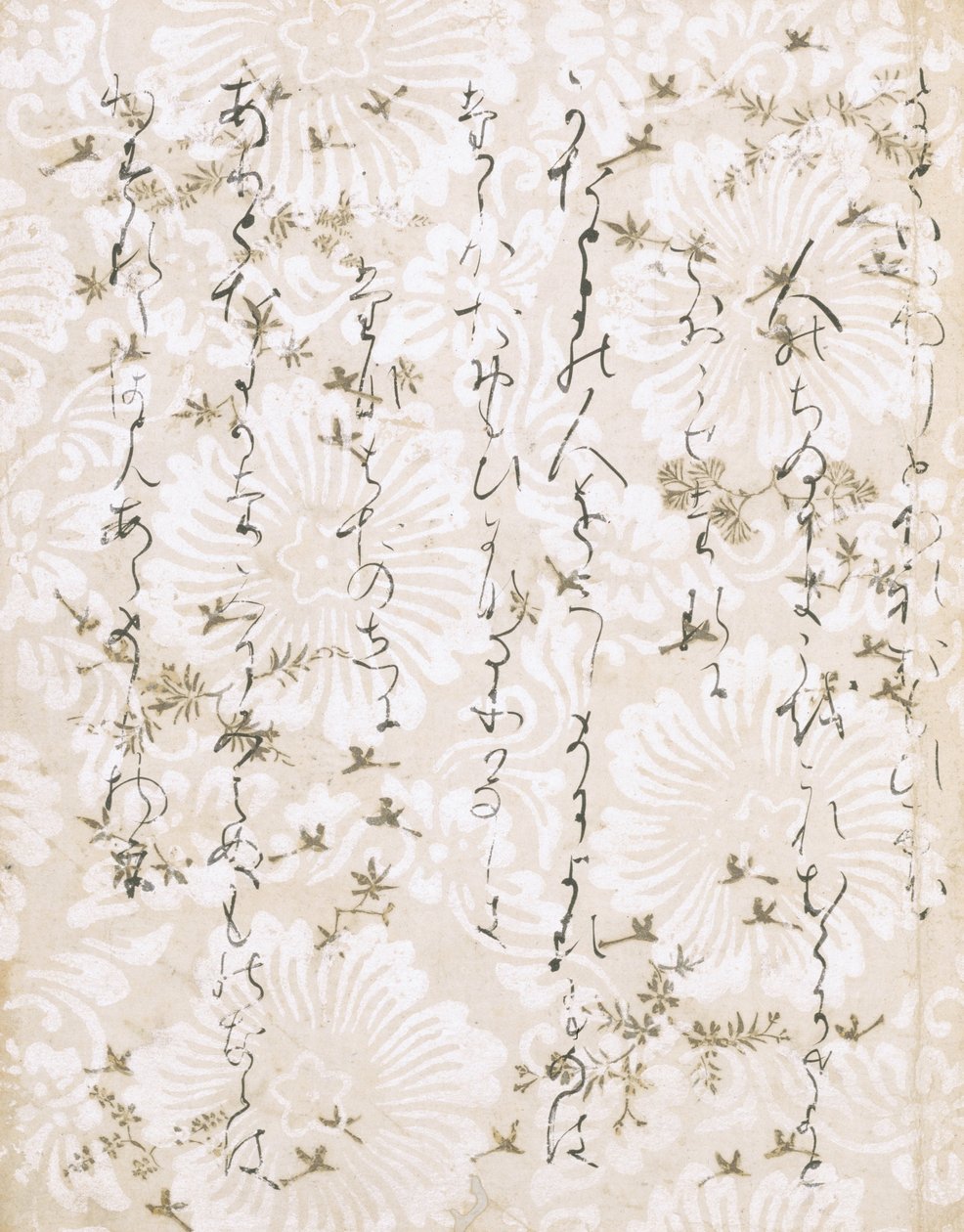 Artista, criador desconhecido, japonês - página da antologia de poemas por trinta e seis poetas de Unbekannt Unbekannt
