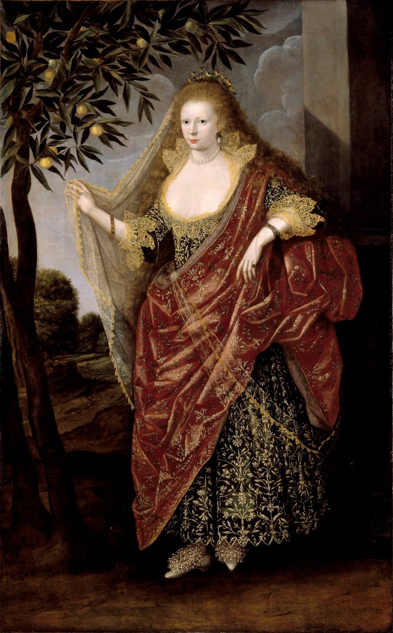 Escola Britânica do século 17 - Retrato de uma senhora, chamada Elizabeth, Lady Tanfield de Unbekannt Unbekannt
