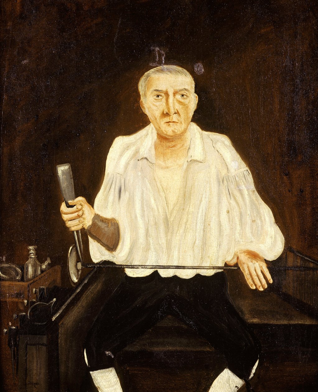 Escola Britânica, séc. XIX - pintura; óleo sobre tela - Soprador de vidro de Unbekannt Unbekannt