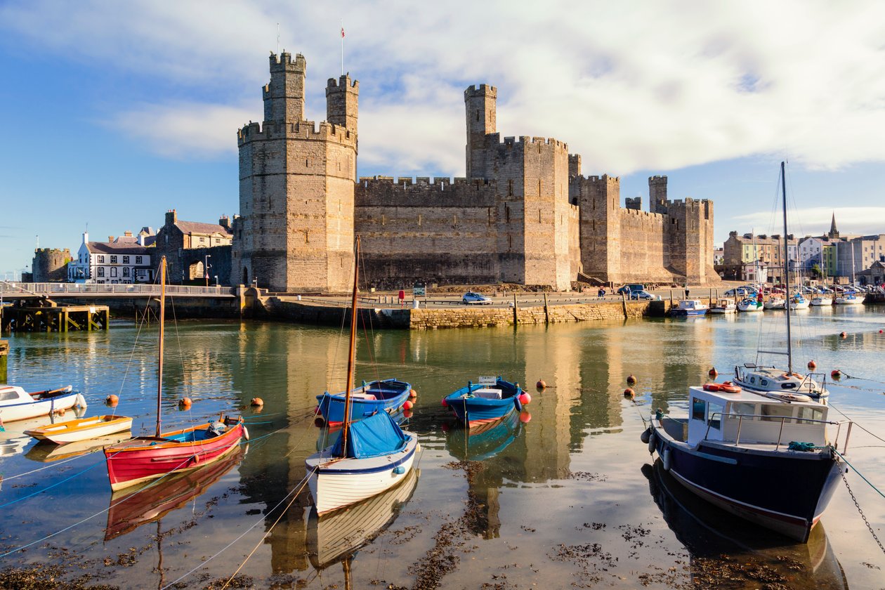 Caernarfon, País de Gales, Reino Unido. O castelo. de Unbekannt Unbekannt