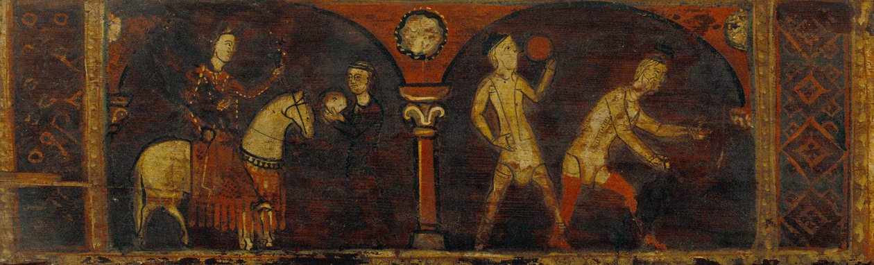 Painel de teto com cenas alegóricas sobre os trabalhos de maio e junho de Unbekannt Unbekannt