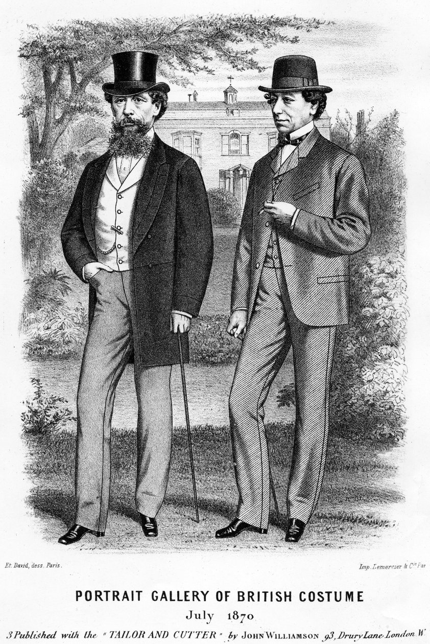Charles Dickens e Benjamin Disraeli, 1870 (litografia) de Unbekannt Unbekannt