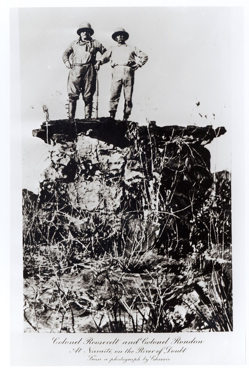 Coronel Roosevelt e Coronel Rondon em Navaite no Rio da Dúvida, de uma fotografia de Cherrie, 1898 (tipo Woodbury) de Unbekannt Unbekannt