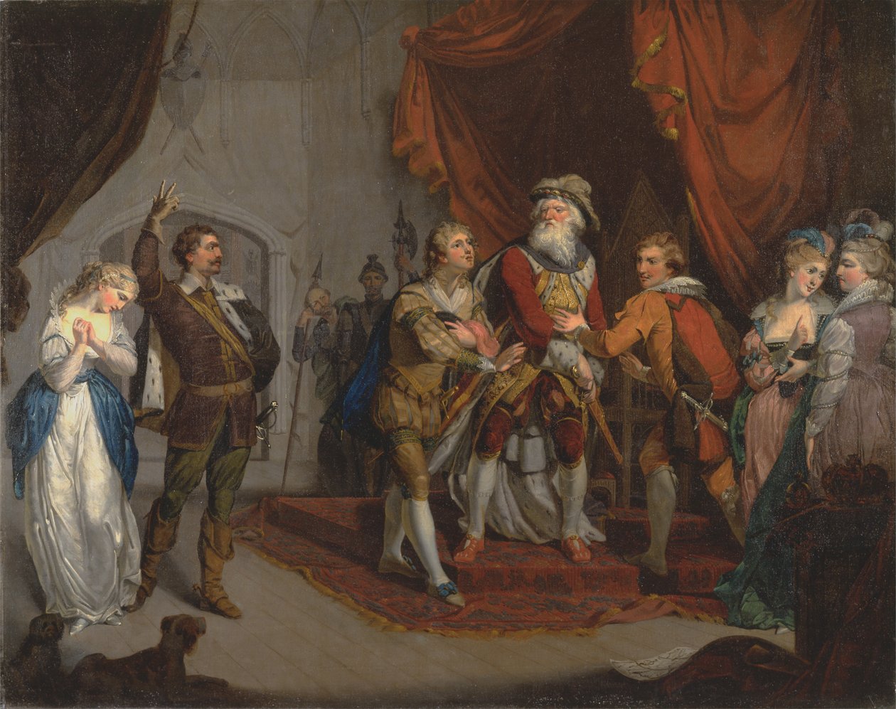 Cordelia Championed pelo conde de Kent, de Shakespeares de Unbekannt Unbekannt