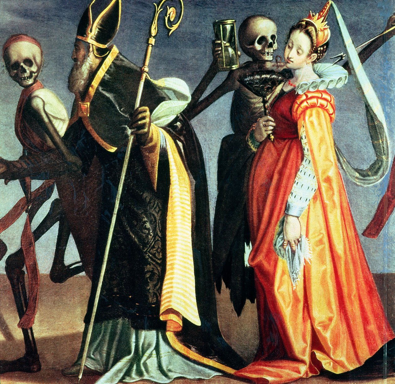 Dança da Morte (litografia a cores) de Unbekannt Unbekannt