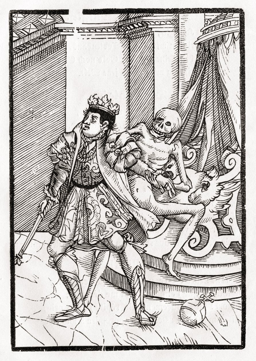 A morte vem para o rei, de &39;Der Todten Tanz&39;, publicado Basel, 1843 de Unbekannt Unbekannt