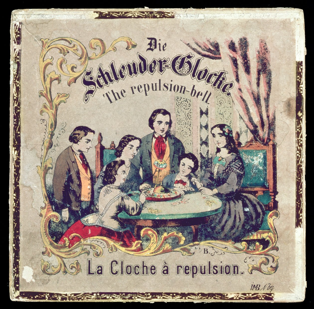 O sino de estilingue - O sino de repulsão - La Cloche uma repulsão, c.1860 mixed media de Unbekannt Unbekannt