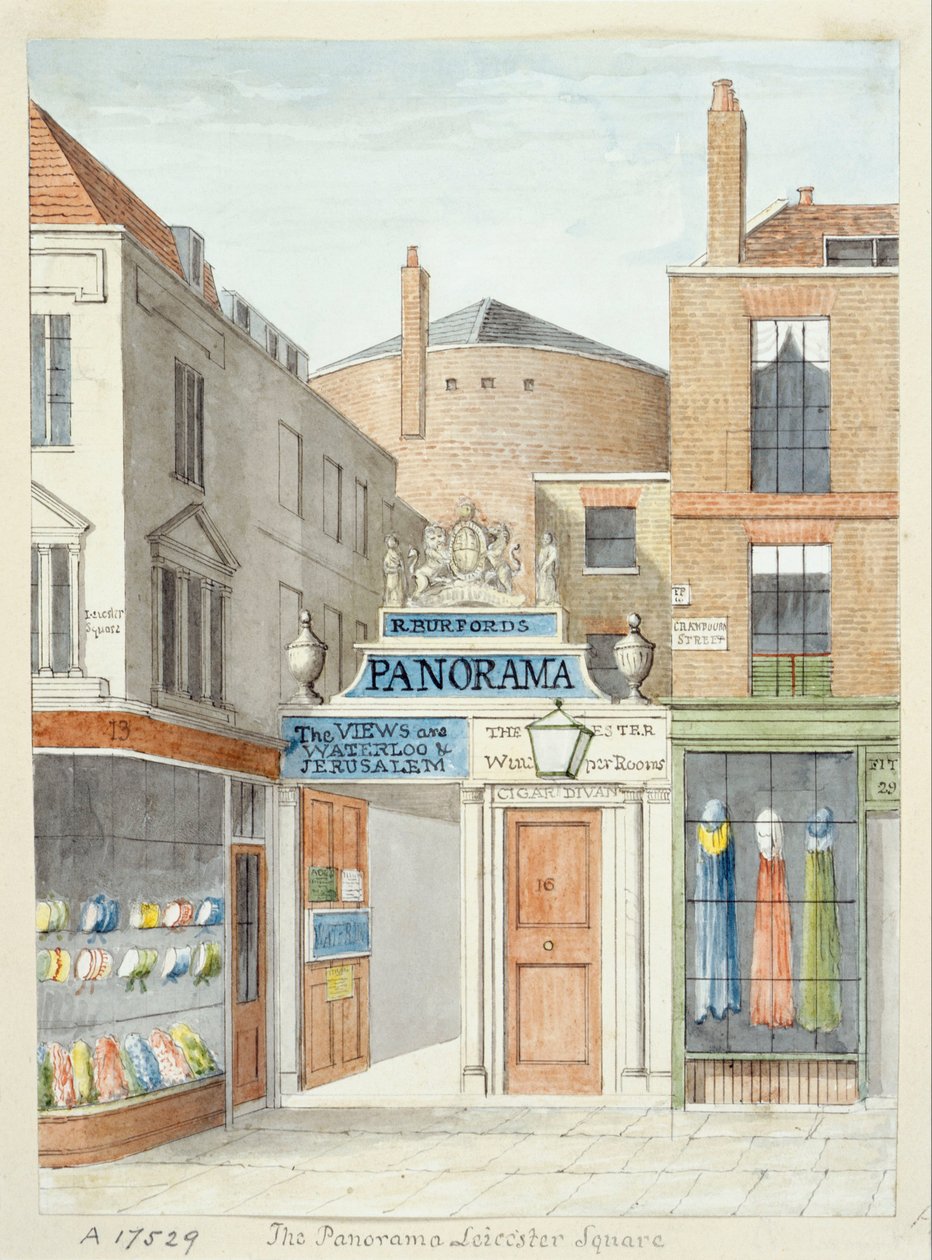 Desenhando; aquarela - o Panorama, Leicester Square de Unbekannt Unbekannt